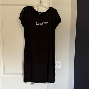 Bebe Black Embellished Mini Dress